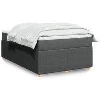 Boxspring met matras stof donkergrijs 140x200 cm - thumbnail