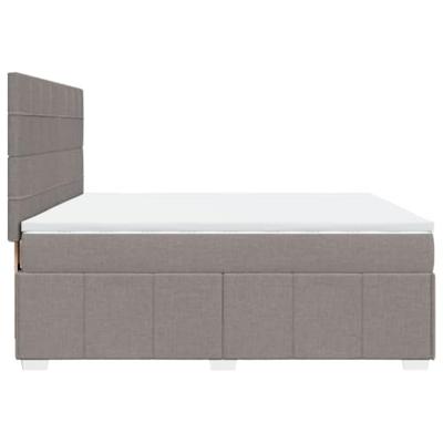 Boxspring met matras stof taupe 180x200 cm