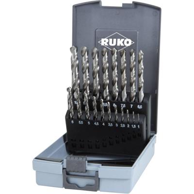 RUKO 214214RO HSS-G Metaal-spiraalboorset 19-delig 1 mm, 1.5 mm, 2 mm, 2.5 mm, 3 mm, 3.5 mm, 4 mm, 4.5 mm, 5 mm, 5.5 mm, 6 mm, 6.5 mm, 7 mm, 7.5 mm, 8 mm, 8.5 RUKO 214214RO HSS-G Metaal-spiraalboorset 19-delig 1 mm, 1.5 mm, 2 mm, 2.5 mm, 3 mm, 3.5 mm, 4 mm, 4.5 mm, 5 mm, 5.5 mm, 6 mm, 6.5 mm, 7 mm, 7.5 mm, 8 mm, 8.5