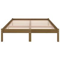 Bedframe massief grenenhout honingbruin 200x200 cm - thumbnail