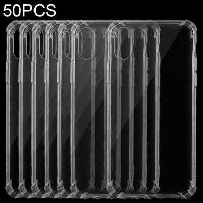 50 PCS uiterst dunne transparante TPU zacht beschermhoes voor iPhone X(Transparent)