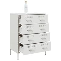 Dressoir 68x39x89 cm staal wit - thumbnail
