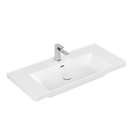 Wastafel Villeroy & Boch Subway 3.0 Met CeramicPlus 1 Kraangat Met Overloop 100x47x16.5 cm Stone White Villeroy & Boch - thumbnail