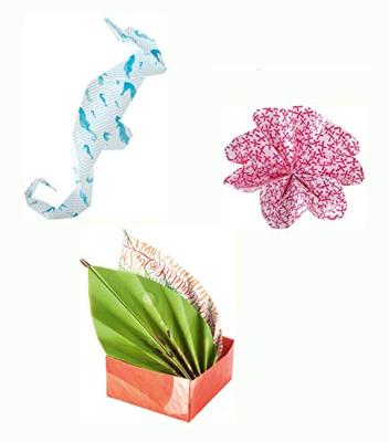 Vouwblaadjes folia 80gr 15x15cm 50v 2z tropical
