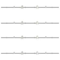 Schuifdeur onderdelenset 366 cm roestvrij staal zilverkleurig - thumbnail