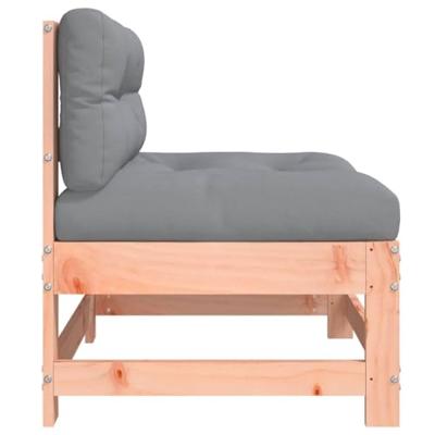 Middenbanken met kussens 2 st massief douglashout