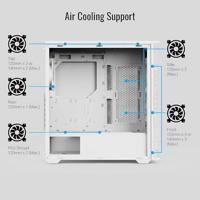AeroCool D501A-G-WT-V2 Midi-tower PC-behuizing Wit - thumbnail