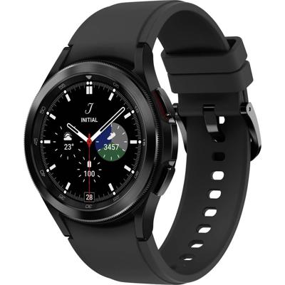Samsung Galaxy Watch4 Classic, Runde Bluetooth Smartwatch, Wear OS, drehbare Lünette, Fitnessuhr, Fitness-Tracker, 42 mm, Black