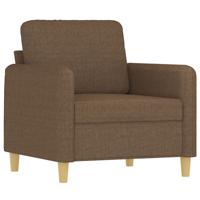 3-delige Loungeset met kussens stof bruin - thumbnail