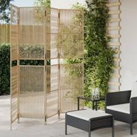 Kamerscherm 4 panelen poly rattan beige - thumbnail