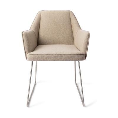 Jesper Home Tome eetkamerstoel Great Greige slide steel