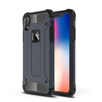 TPU + PC Armor combinatie terug Cover Case voor iPhone XR (marineblauw) - thumbnail