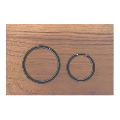 Bedieningsplaat Geberit Sigma 50 Round voor 2-toets Spoeling Zwart Chroom / Amerikaans noten - thumbnail
