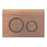 Bedieningsplaat Geberit Sigma 50 Round voor 2-toets Spoeling Zwart Chroom / Amerikaans noten - thumbnail