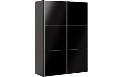 Goossens Kledingkast Easy Storage Sdk, 153 cm breed, 220 cm hoog, 2x 3 paneel glas schuifdeuren
