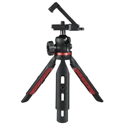 Hama Tafelstatief 1/4 inch Werkhoogte: 16 - 19 cm Zwart Kogelkop, Waterpas, Incl. smartphonehouder