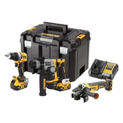 DEWALT DCK355P2T-QW Accu-schroefboormachine, Accu-boorhamer, Haakse accuslijper 18 V 5 Ah Li-ion Incl. accu, Incl. 2 accus, Incl. lader