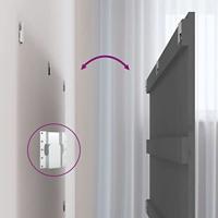 Wandhoofdbord 204x3x90 cm massief grenenhout grijs - thumbnail