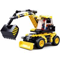 Sluban Wheeled Excavator bouwstenen set - thumbnail