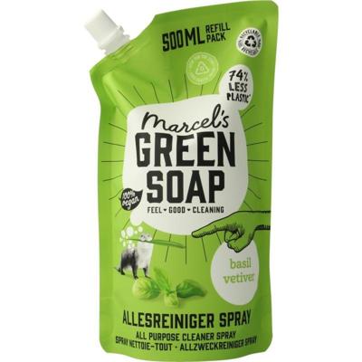 Marcel's Green Soap Allesreiniger spray basilicum & vertivert gras nav 500 Milliliter