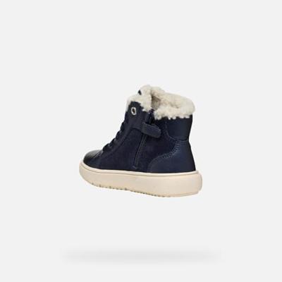 Hoge sneakers met voering J Theleven Girl GEOX® marineblauw