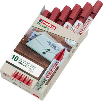 Viltstift edding 21 eco rond 1.5-3mm rood | 10 stuks