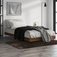 Bedframe zonder matras bewerkt hout bruin eikenkleur 90x190 cm - thumbnail