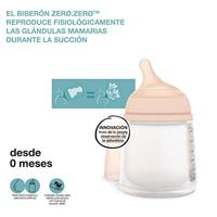 Ant-koliek flesje Zer0.Zer0 trage doorstroming (S) SUAVINEX 180 ml doorzichtig - thumbnail