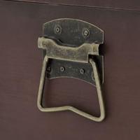 Schatkist met sloten 90x50x39,5 cm multiplex donkerbruin - thumbnail