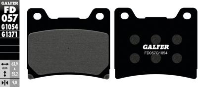 GALFER bremsbelag "fd057" brake pad fd057 g1054 organic