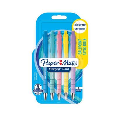 Balpen paper mate flexgrip drukknop pastel | 12 stuks