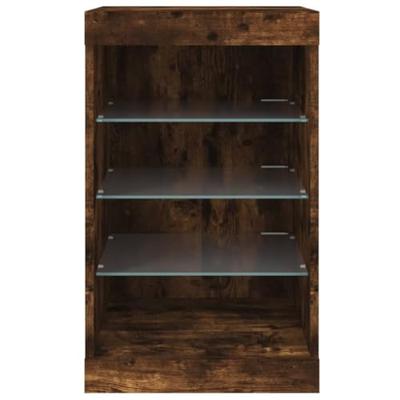 Dressoir met LED-verlichting 41x37x67 cm gerookt eikenkleurig Dressoir met LED-verlichting 41x37x67 cm gerookt eikenkleurig