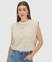 Josh V Sue Jv-2508-1101 T-shirt Korte Mouw 583 Creme White Dark Brown - thumbnail