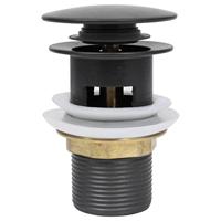 VidaXL Afvoer pop-up met overloop 6,4x6,4x9,1 cm grijs - thumbnail