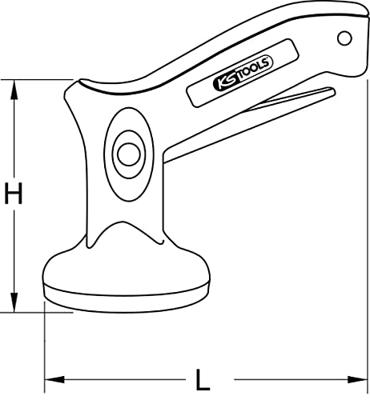 Eenhand-mini-zuignap, 8 kg, Ø 70 mm KS Tools 140.1015