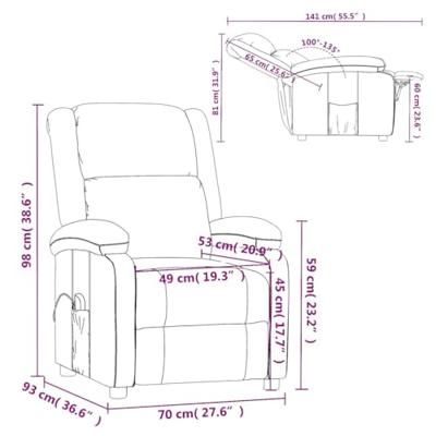 Massagestoel kunstleer cappuccinokleurig