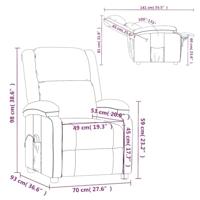 Massagestoel fluweel blauw - thumbnail