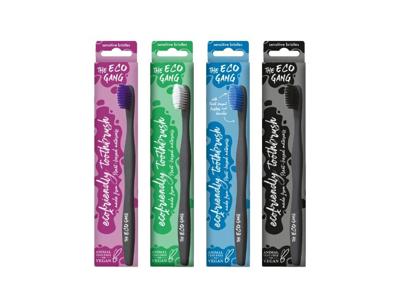 The Eco Gang Plant-based tandenborstel - sensitive - mix omdoos 20st. The Eco Gang Plant-based tandenborstel - sensitive - mix omdoos 20st.