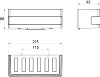 Emco System 2 doucherek 22,5x9,2x8,6cm chroom - thumbnail