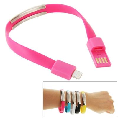 Wearable Bracelet Sync Data Charging Cable For iPhone 6 & iPhone 5S & iPhone 5C &iPhone 5 Length: 24cm(Magenta)