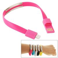 Wearable Bracelet Sync Data Charging Cable For iPhone 6 & iPhone 5S & iPhone 5C &iPhone 5 Length: 24cm(Magenta) - thumbnail