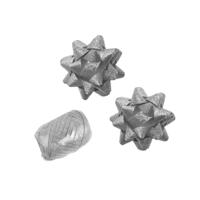 Polyband combi set glitter zilver 1 ei 2 rozet | 25 stuks - thumbnail