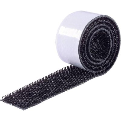 Binder Band 75763-H1 Klittenband Om vast te plakken Paddenstoel (l x b) 5000 mm x 25 mm Zwart 1 stuk(s)