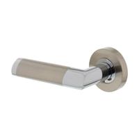 Gatdeel links Nicol op rond rozet 7mm nokken chroom/nikkel mat - thumbnail