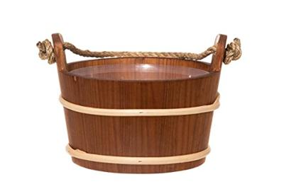 4Living sauna-emmer met touwgreep - Elzenhout 4Living sauna-emmer met touwgreep - Elzenhout