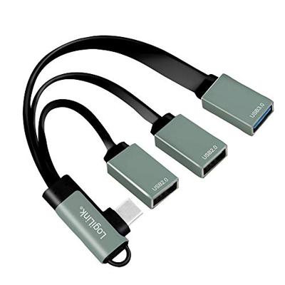 LogiLink UA0361 UA0361 USB-hub 3 poorten USB-A USB 3.1 Gen1 5 GBit/s Met USB-C stekker Zilver