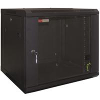 WP Rack WPN-RWB-06605-B Wandbehuizing Glasdeur 6U Zwart - 600x370x500mm (BxHxD) - thumbnail
