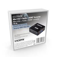 Maxtrack CS40L VGA / HDMI Adapter [1x VGA-bus, Jackplug female 3,5 mm - 1x HDMI-bus] Zwart - thumbnail