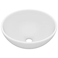 Wastafel rond 32,5x14 cm keramiek matwit - thumbnail