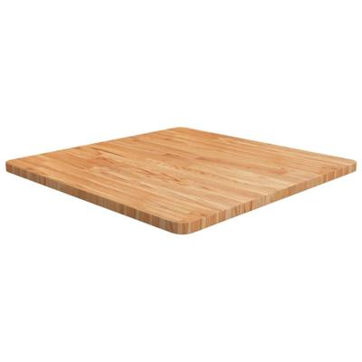 Tafelblad vierkant 70x70x2,5cm massief eiken lichtbruin